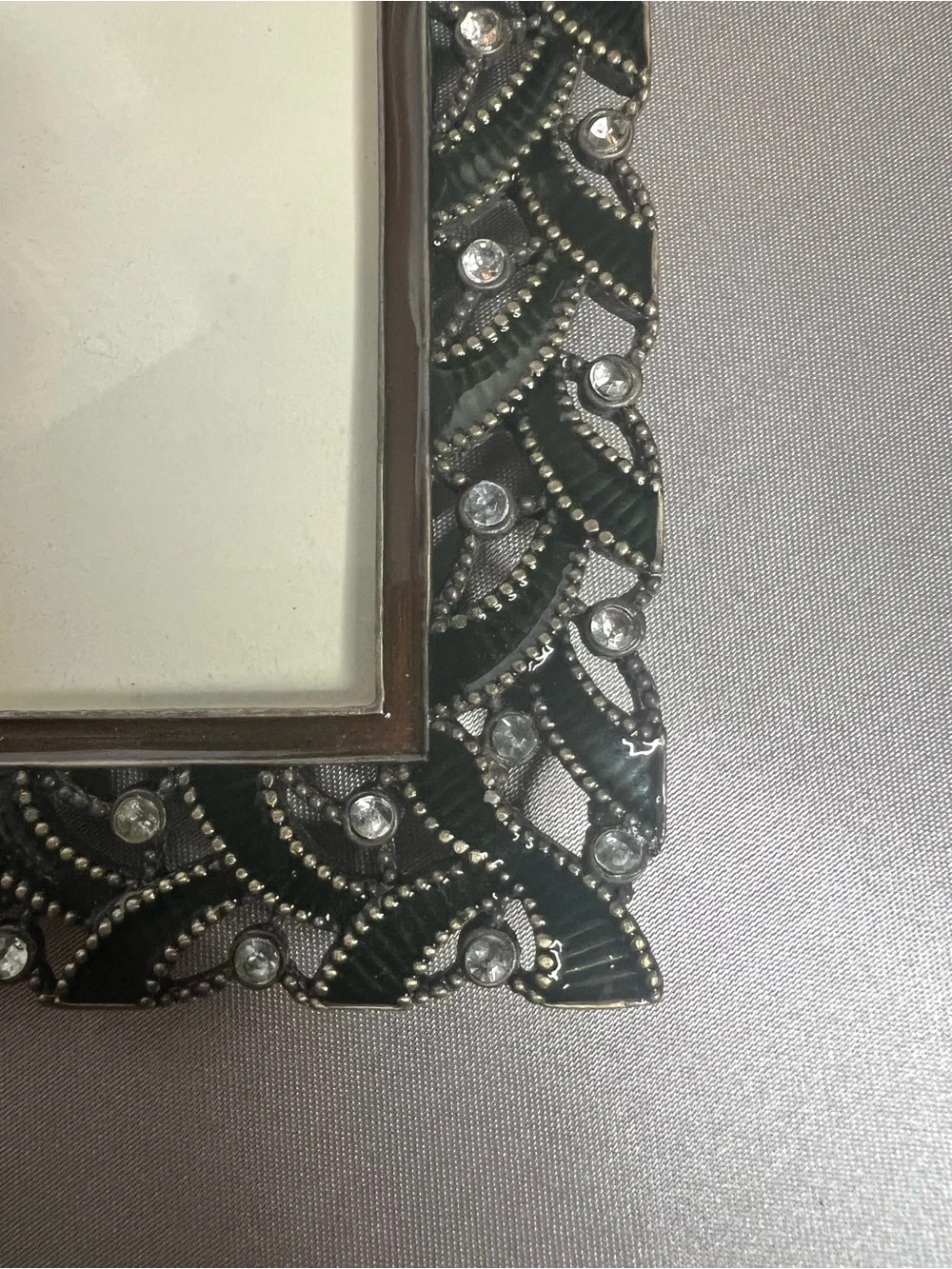 Pewter look and brass Ornate Picture Frame - Decorative Home Accent